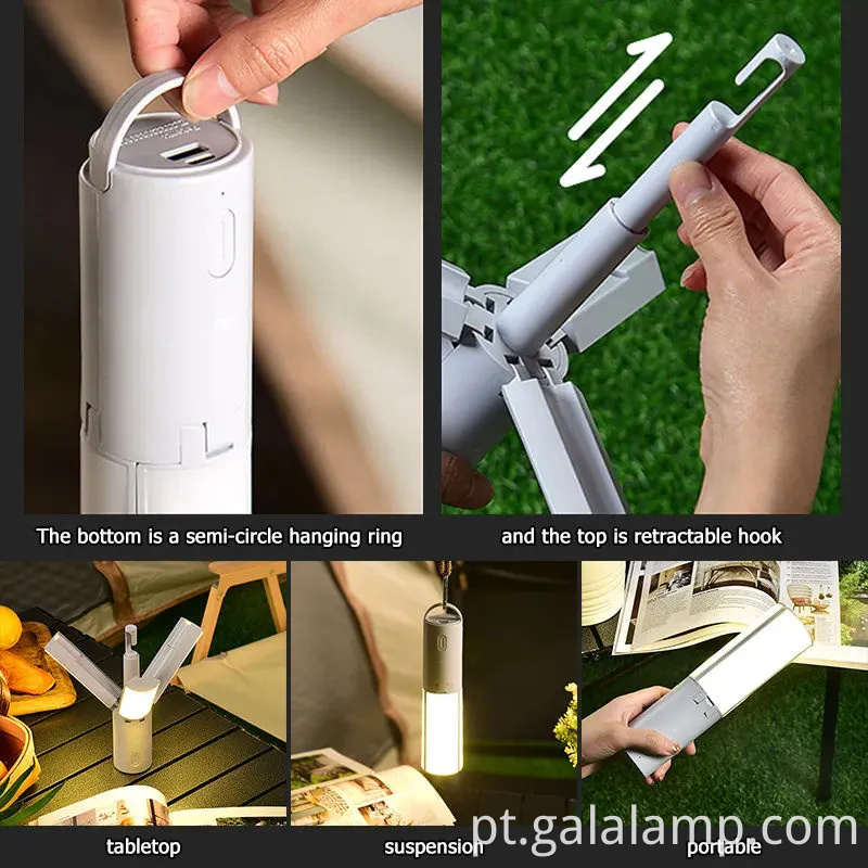 Lâmpada de acampamento inteligente com tecnologia de sensor de movimento